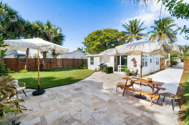 view of patio / terrace featuring grilling area