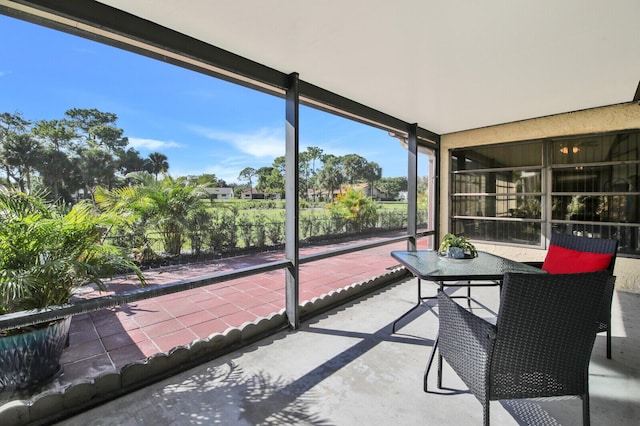 view of sunroom