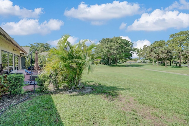 view of yard with a patio