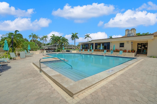 view of pool with a patio area