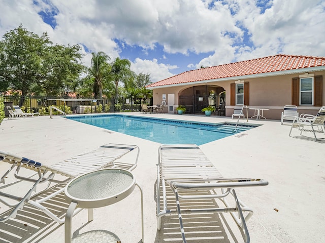 view of pool with a patio area