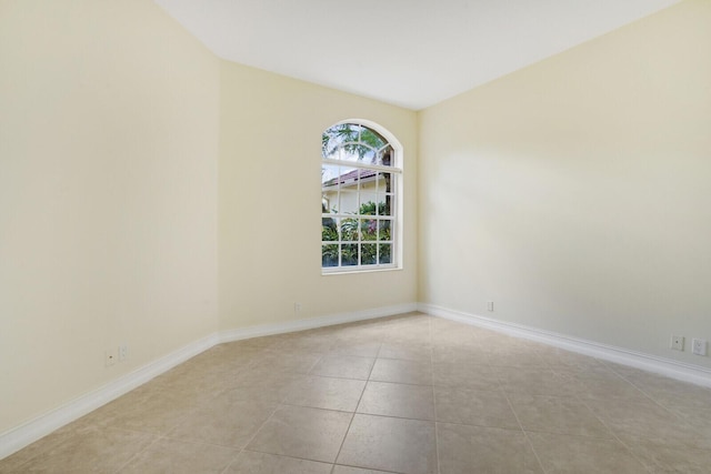 view of tiled spare room