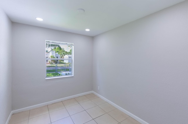 view of tiled spare room