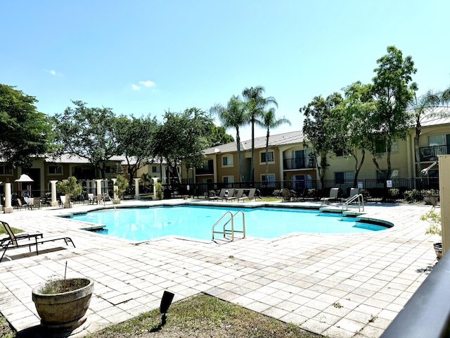 view of pool with a patio area