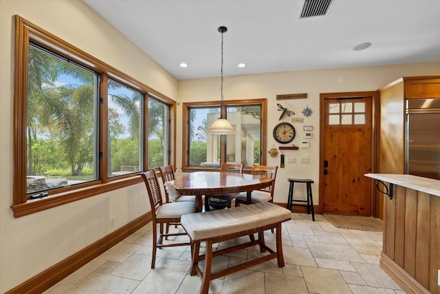 view of dining space