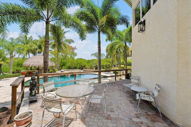 view of patio with a gazebo