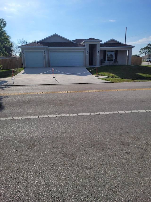 ranch-style house with a garage