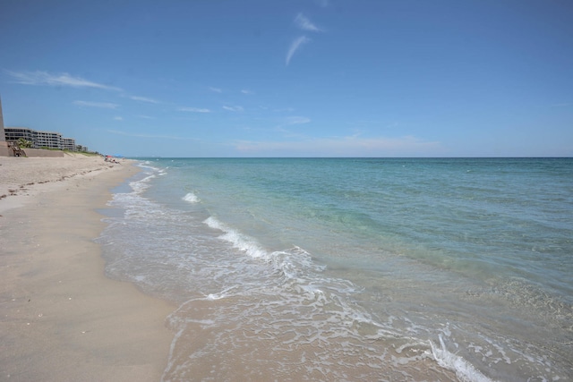 property view of water with a beach view