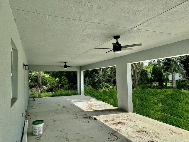 view of patio / terrace with ceiling fan