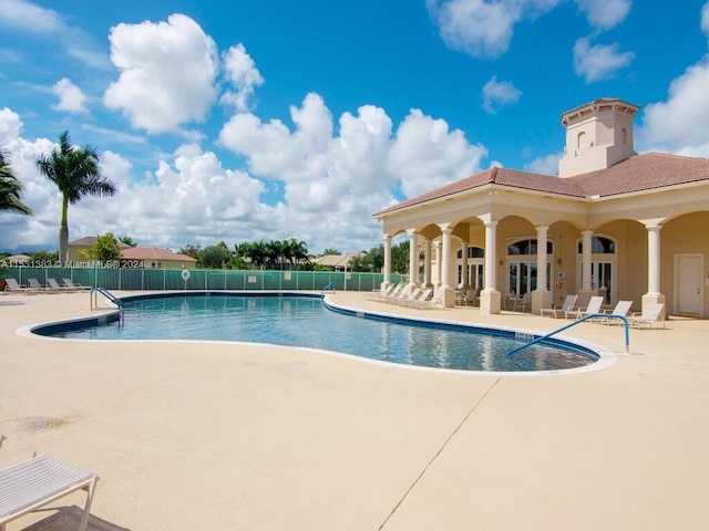 view of pool with a patio