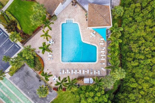 1600 NE Dixie Hwy Unit 10-205, Jensen Beach, FL 34957 - drone / aerial view of a pool