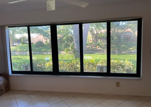 view of tiled spare room