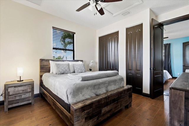 bedroom with ceiling fan