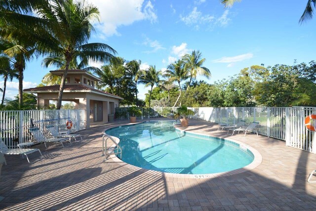 view of pool with a patio area