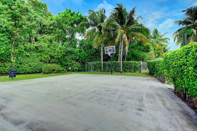 view of basketball court