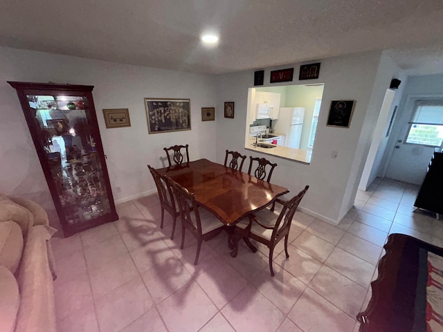 dining space featuring tile flooring