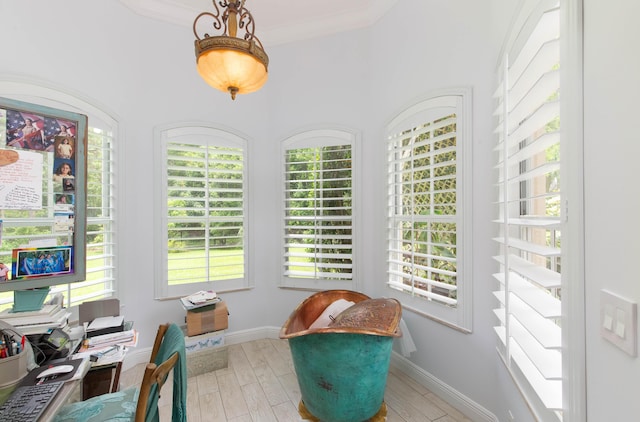 view of sunroom