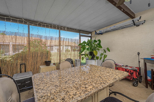 view of sunroom