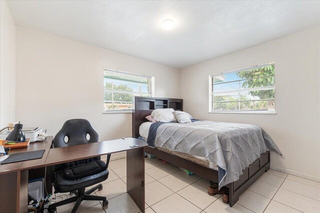 view of tiled bedroom