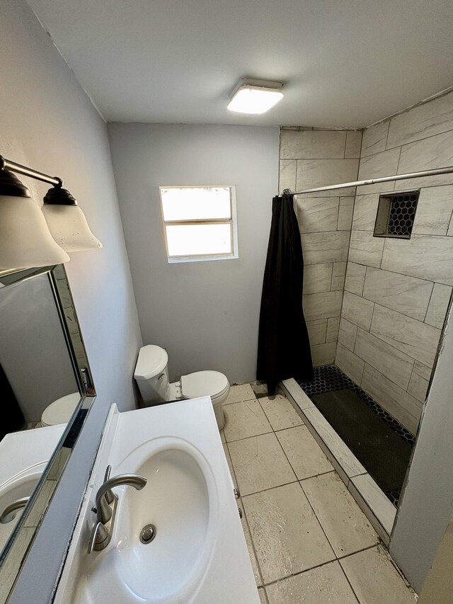 bedroom with light tile patterned floors