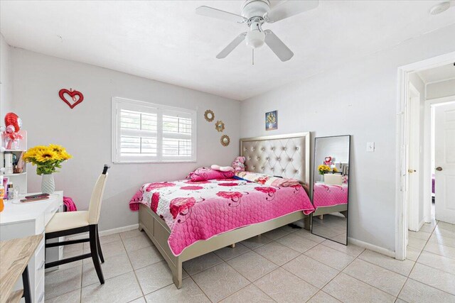 bedroom with ceiling fan