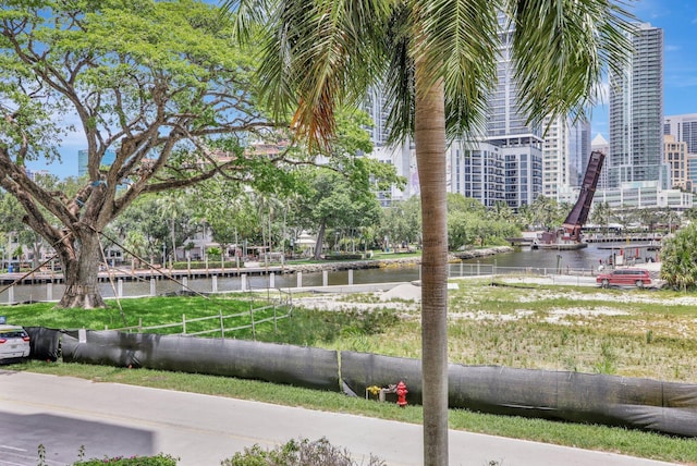 view of water feature