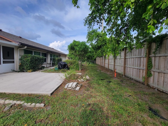 view of yard featuring a patio area