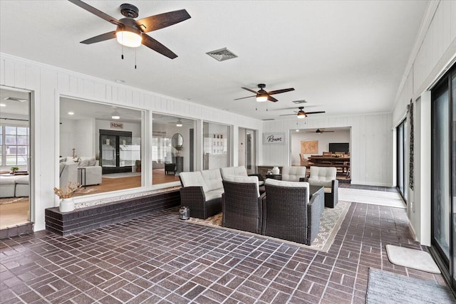 view of patio with an outdoor living space