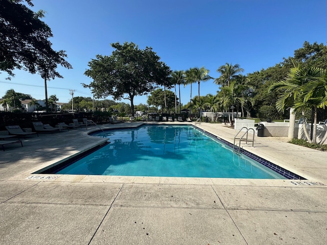 view of pool with a patio