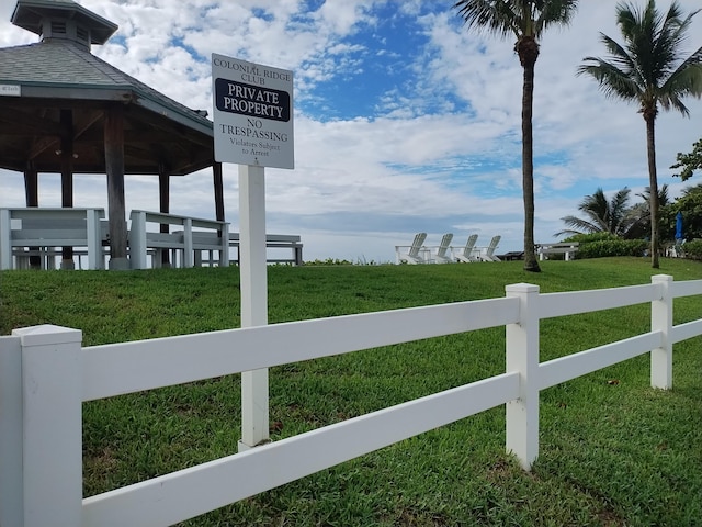 exterior space with a gazebo