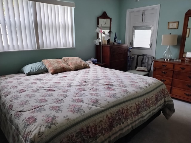 view of carpeted bedroom