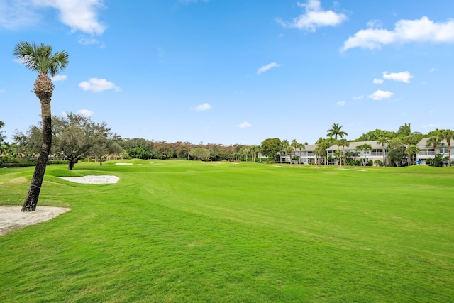 view of community featuring a lawn