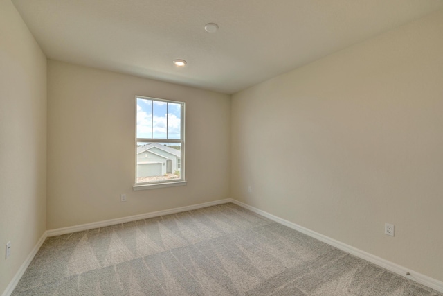 view of carpeted spare room