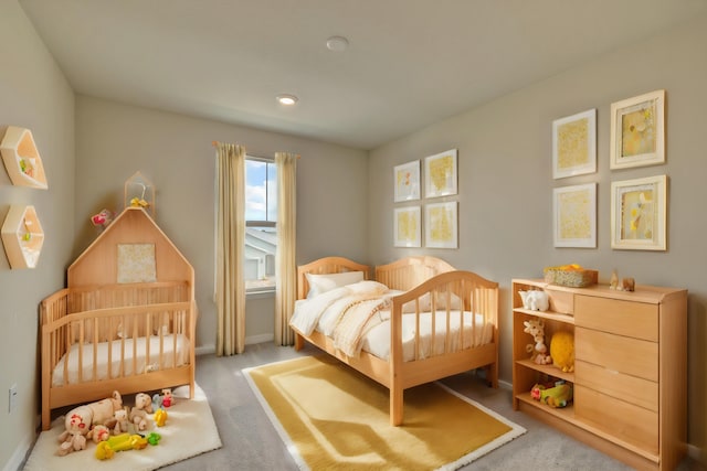 view of carpeted bedroom