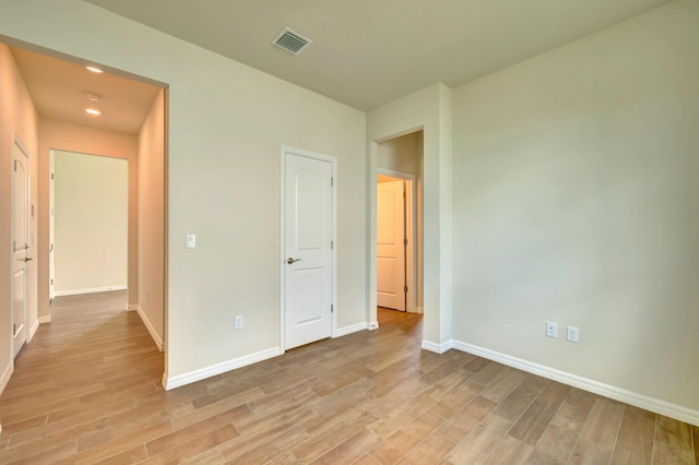 unfurnished bedroom featuring light hardwood / wood-style floors