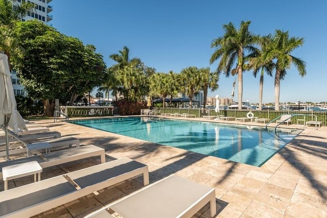 view of pool with a patio