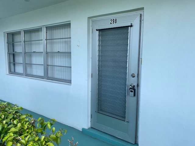 view of doorway to property