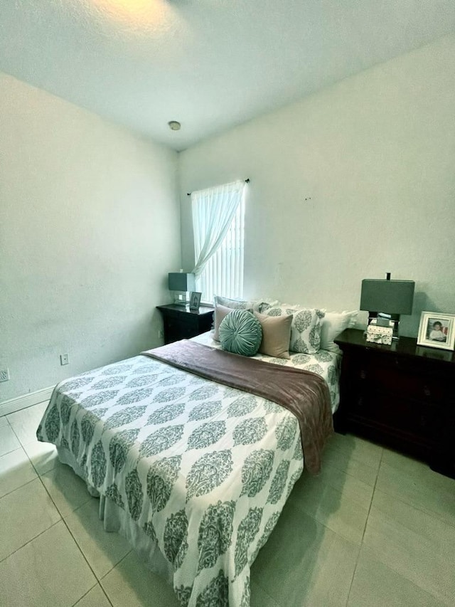 view of tiled bedroom