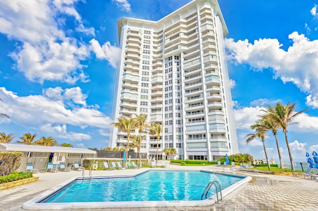 view of pool with a patio