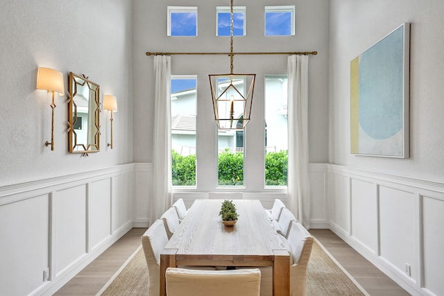 dining room featuring light hardwood / wood-style flooring