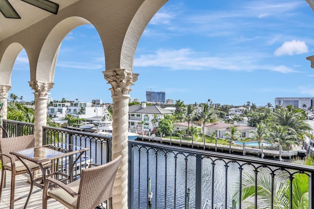 balcony featuring a residential view