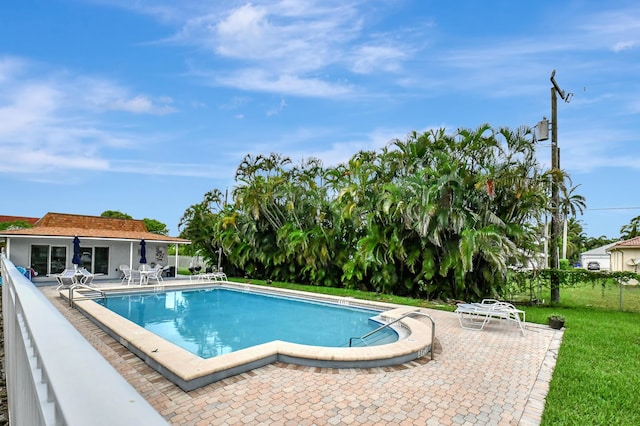 view of pool with a patio