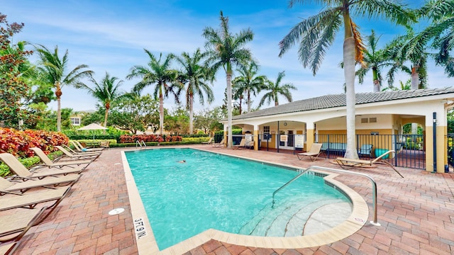 view of pool with a patio area