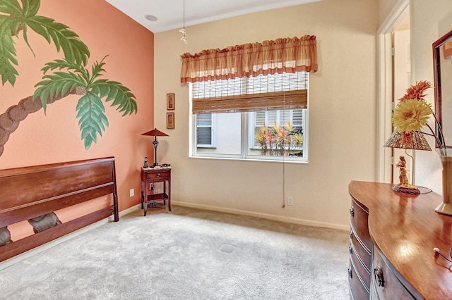 sitting room with light carpet