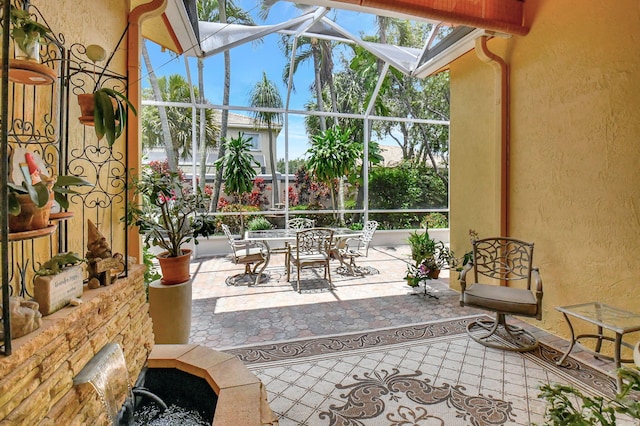 view of sunroom