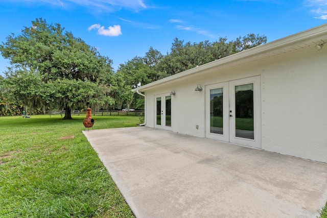 view of patio with french doors