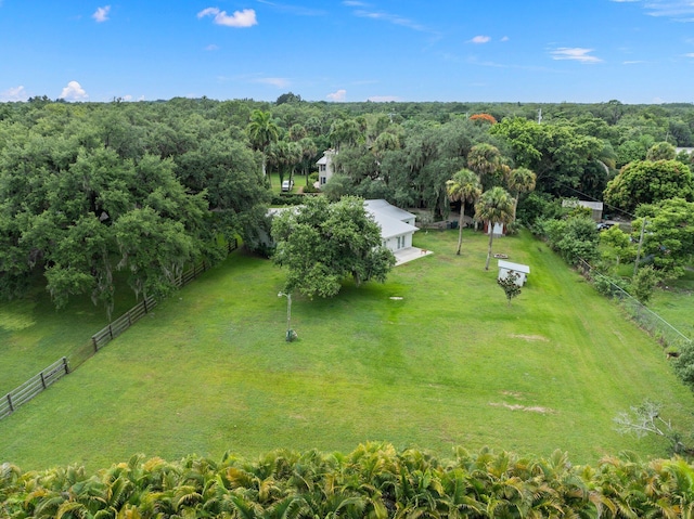 bird's eye view with a rural view