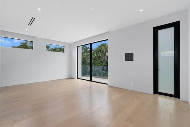 empty room featuring light hardwood / wood-style flooring