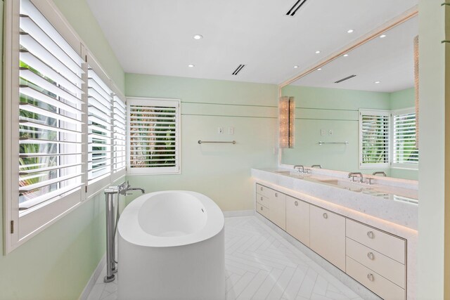 bedroom featuring beam ceiling and access to outside