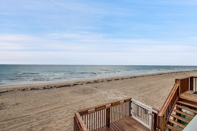 water view with a view of the beach